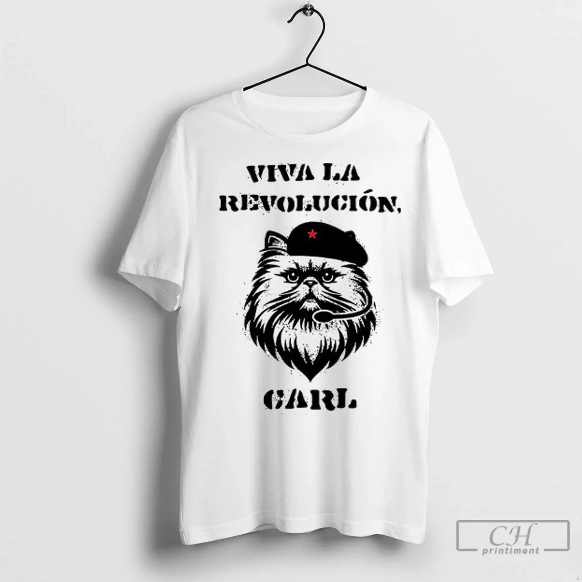Premium Cat Viva La Revolucion Carl TShirt Modern Collection