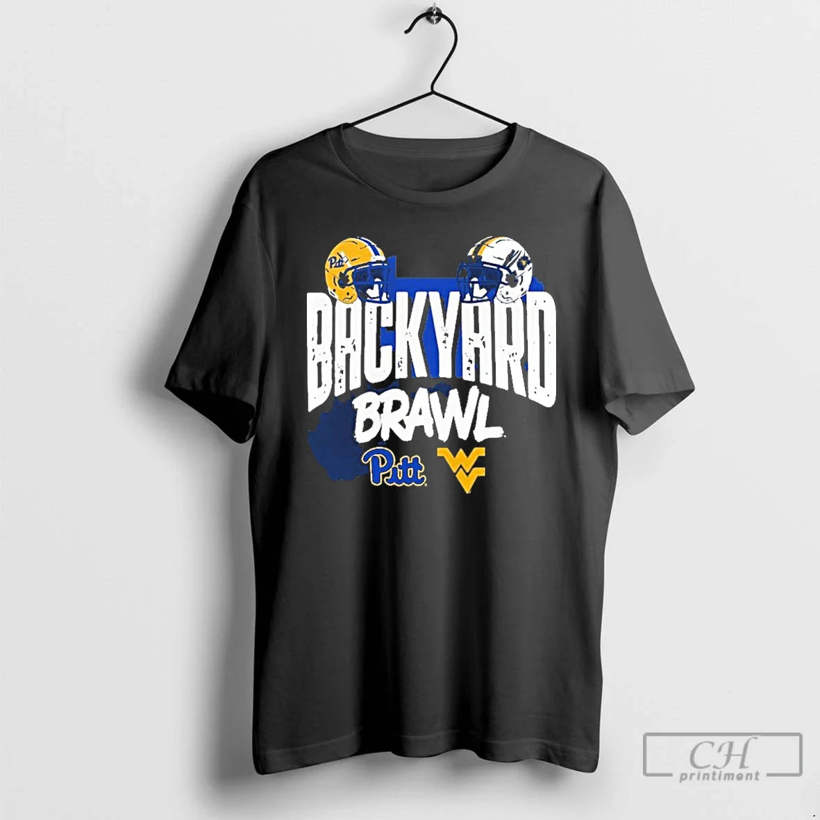 Premium Charcoal Pitt Panthers Vs West Virginia Mountaineers Logo