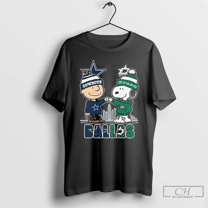 Premium Charlie Brown Dallas Cowboys X Snoopy Dallas Stars 2025 Long