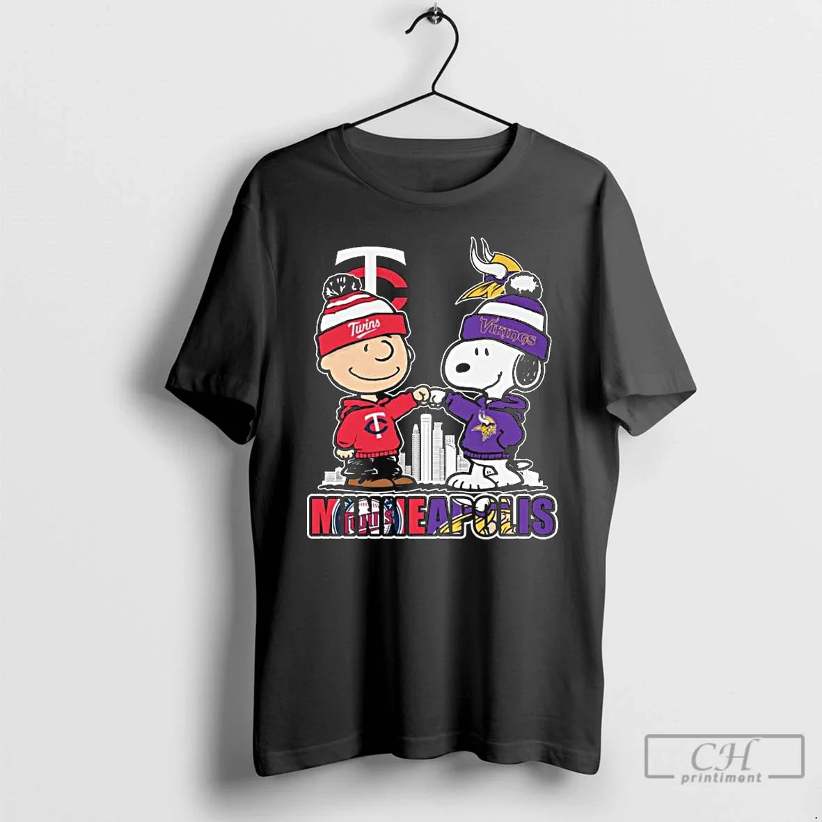 Premium Charlie Brown Minneapolis Twins X Snoopy Minneapolis Vikings