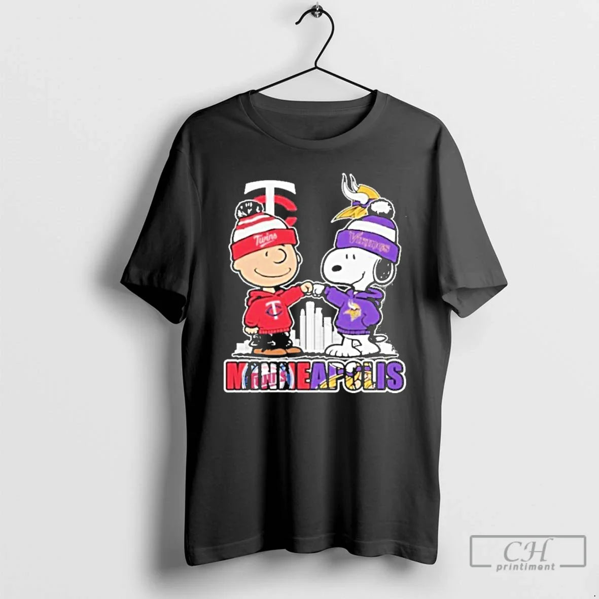 Premium Charlie Brown Minneapolis Twins X Snoopy Minneapolis Vikings