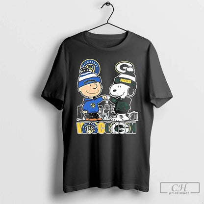 Premium Charlie Brown Wisconsin Milwaukee Brewers X Snoopy Green Bay