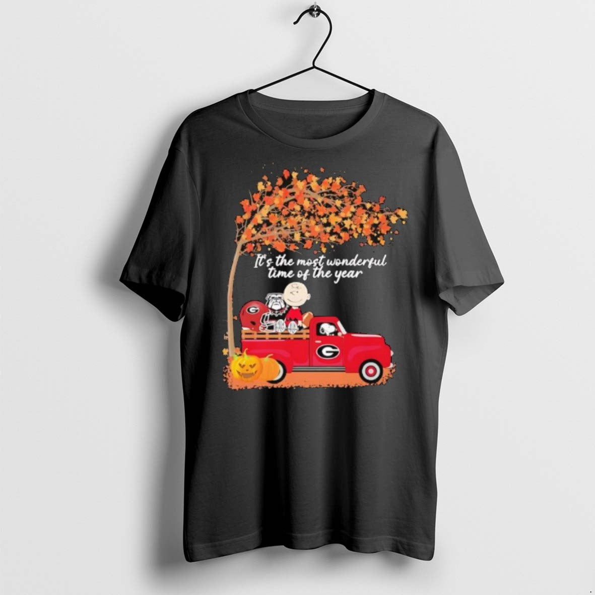 Premium Charlie Brown And Snoopy Truck Georgia Bulldogs Its Great