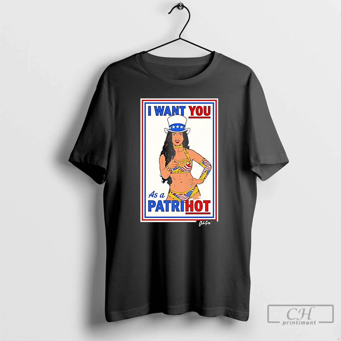 Premium Chelsea Green Uncle Sam I Want You As Patrihot Hoodie Premium