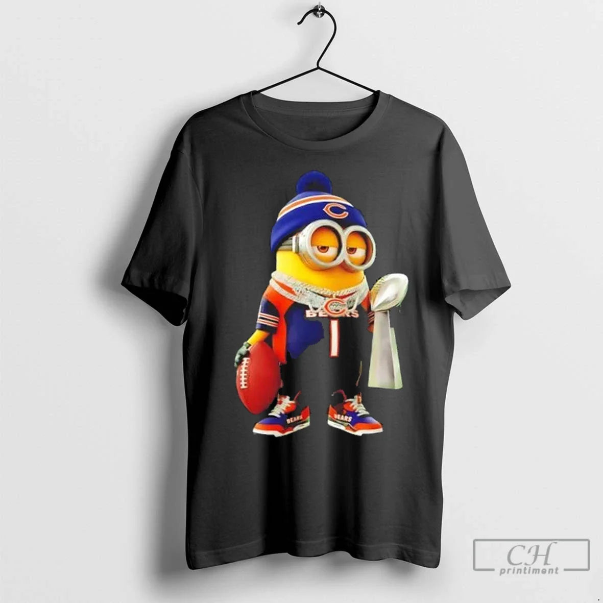 Premium Chicago Bears X Minions Hold Super Bowl Trophy Long Sleeve