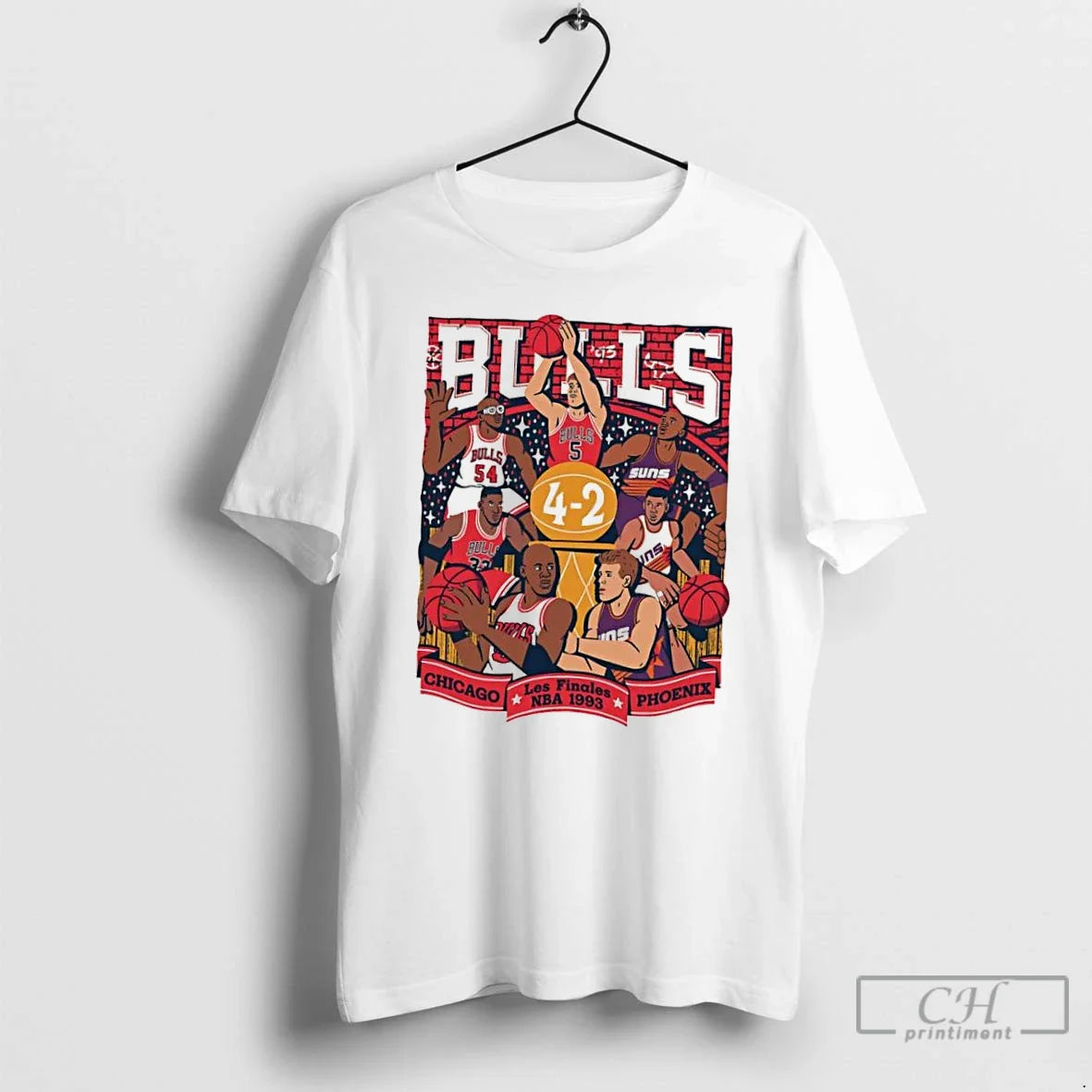 Premium Chicago Bulls Vs Phoenix Suns Long Sleeve Retro Gift