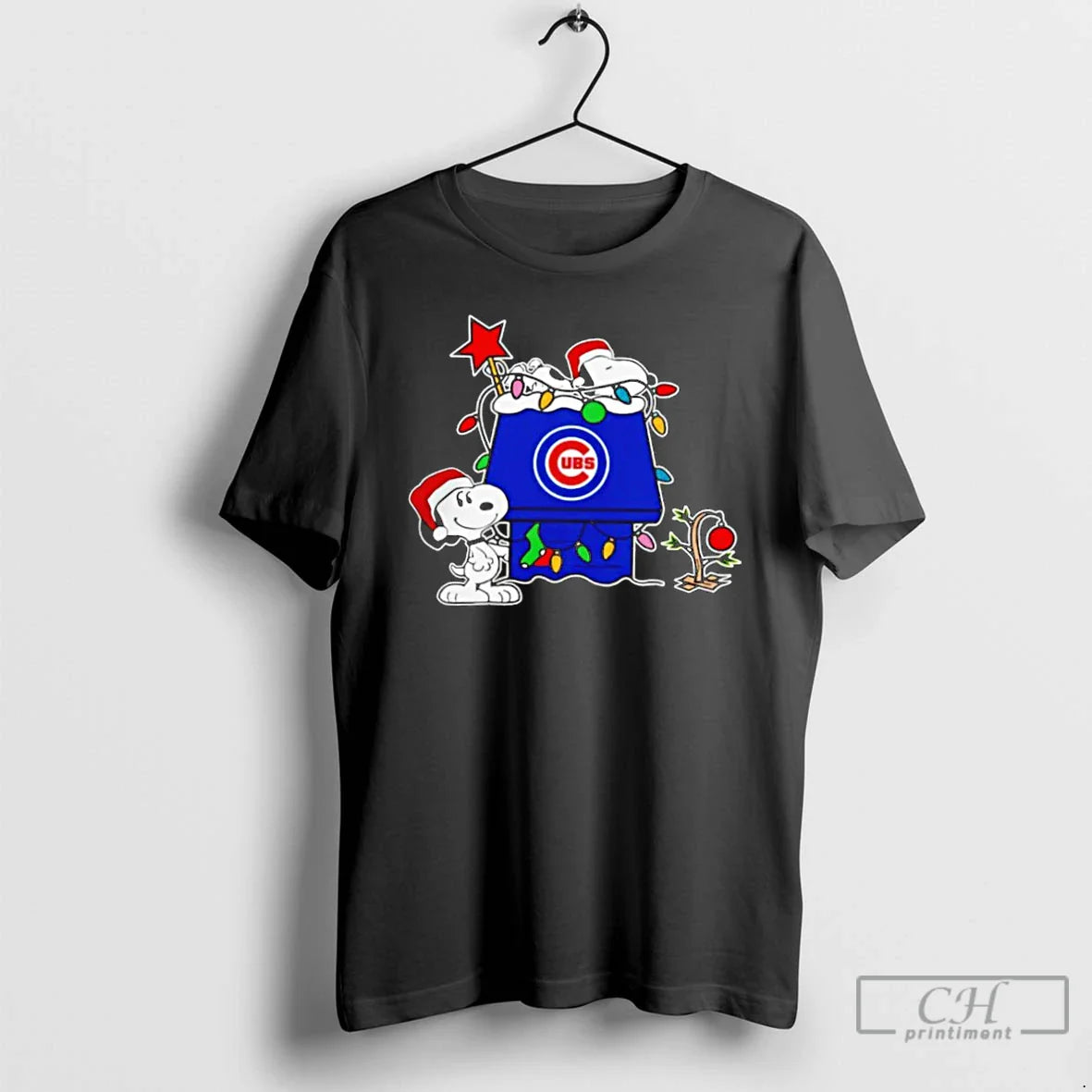 Premium Chicago Cubs Snoopy Santa Holiday 2025 Lights T Shirts