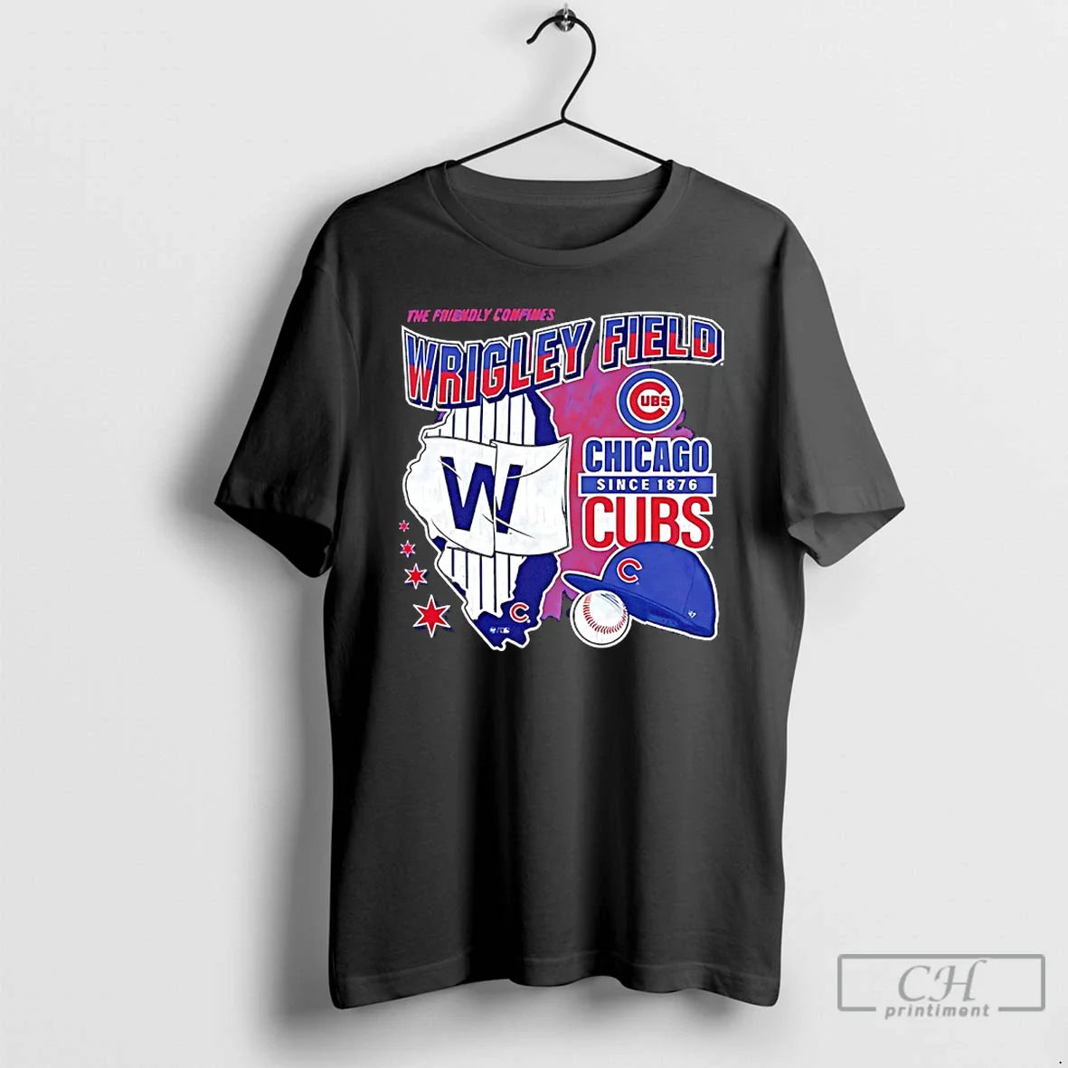 Premium Chicago Cubs Friendsly Confines 1876 Wrigley Field T Shirts