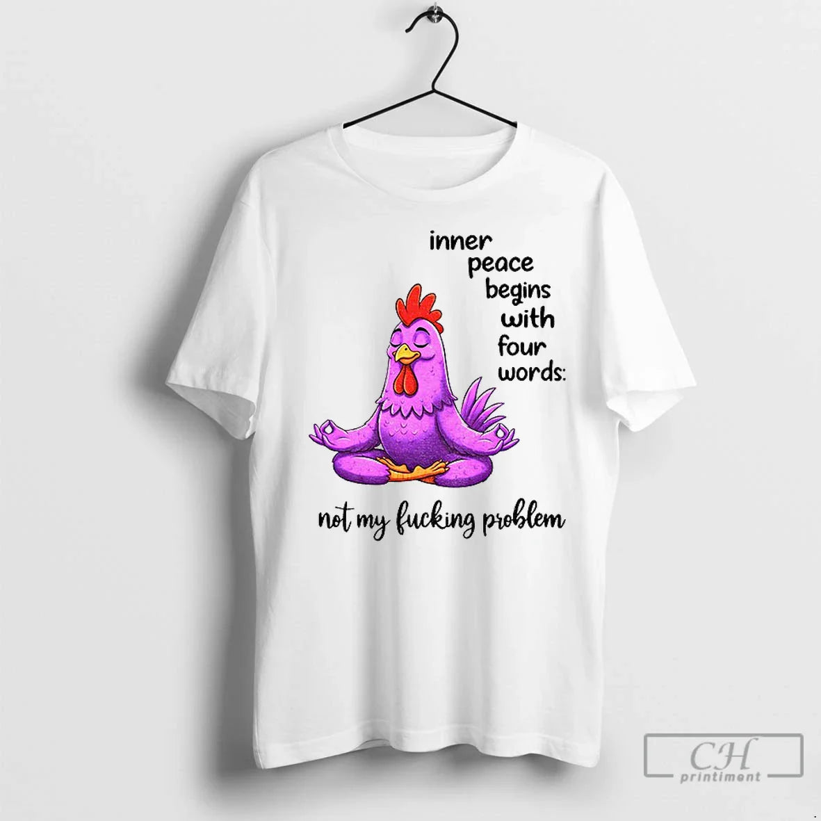 Premium Chicken Yoga Inner Peace Begins Four Words Not My Fucking