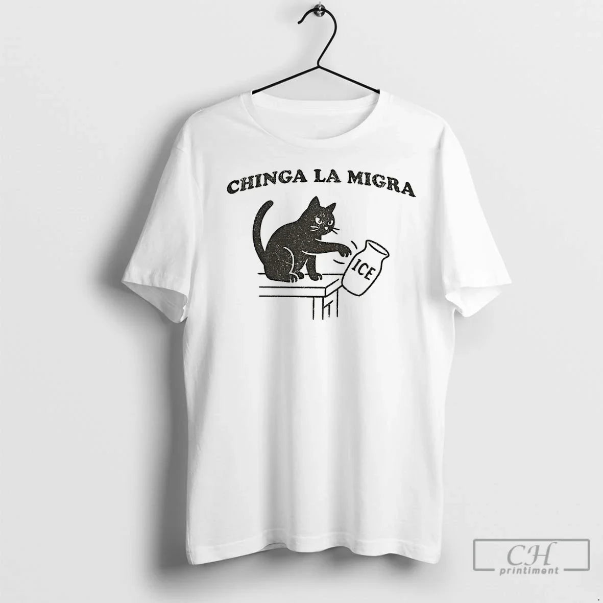 Premium Chinga La Migra Abolish Ice Cat Political Long Sleeve