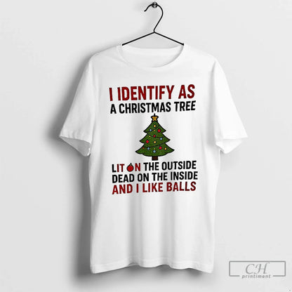 Premium Tree I Identify As Tree Lit Outside Dead Hoodie Retro Design