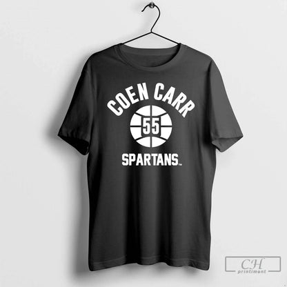 Premium Coen Carr 55 Michigan State Spartans Basketball Name Number