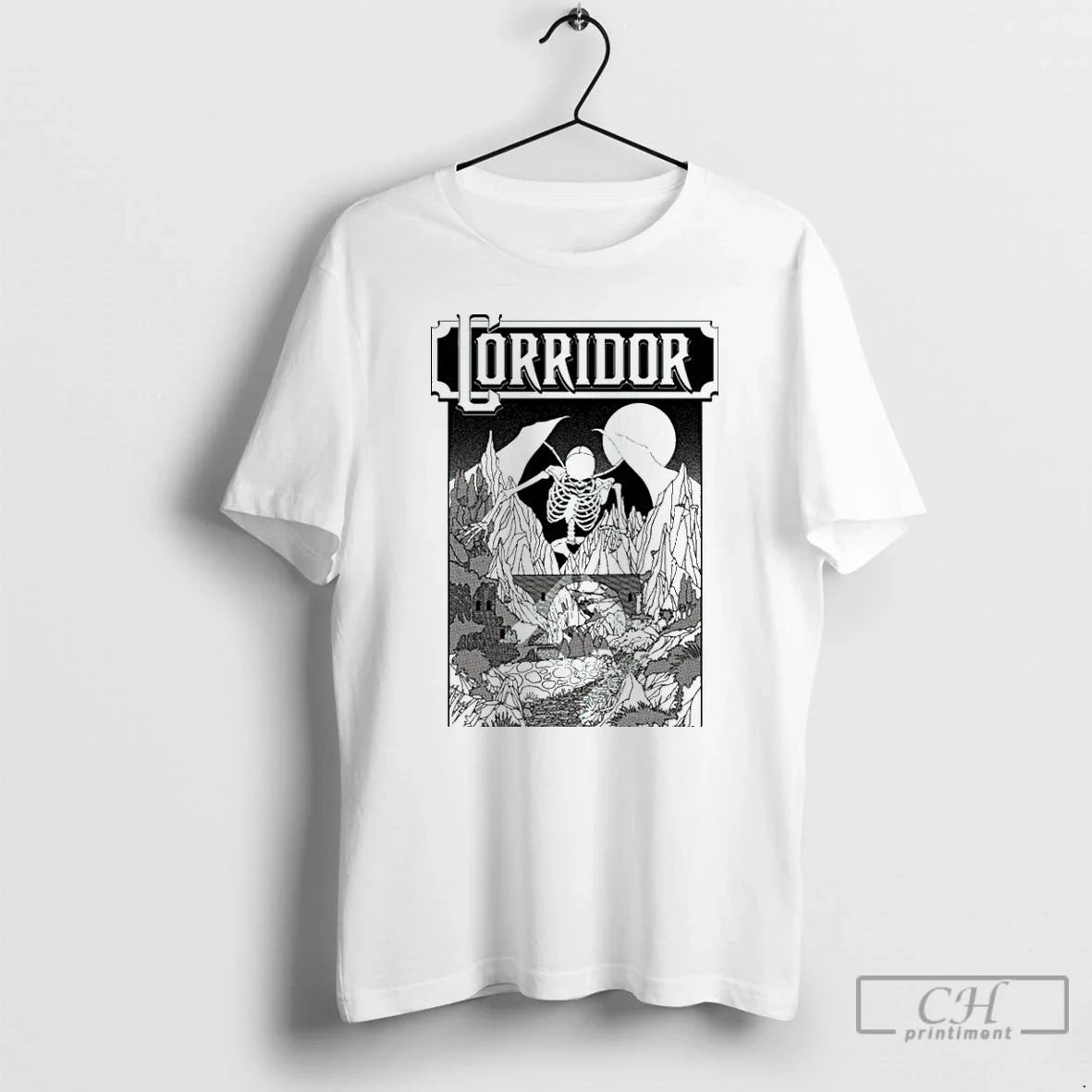 Premium Corridor Digital Skeleton Glow Shirt Premium Apparel