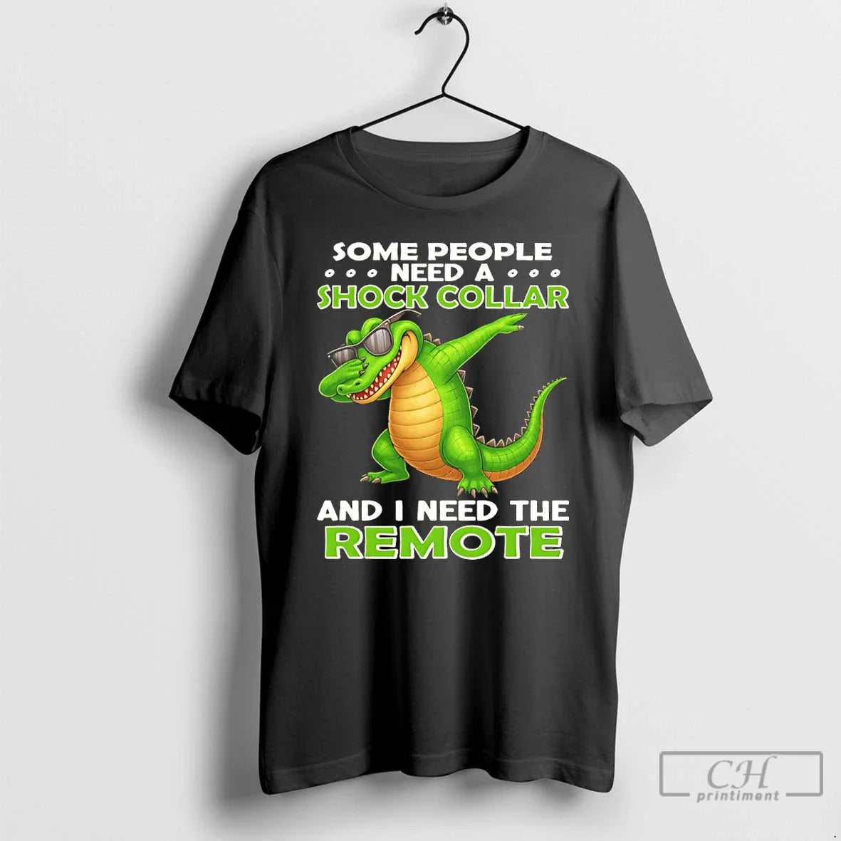 Premium Crocodile Dabbing Some People Need Shock Collar And I Need
