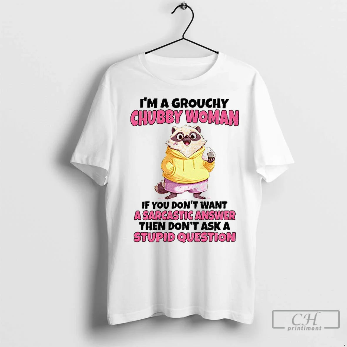 Premium Raccoon Im Grouchy Chubby If You Dont Want Sarcastic Answer