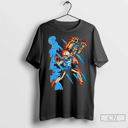 Premium Dj Moore Carolina Panthers Halloween Skeleton Shirt Classic