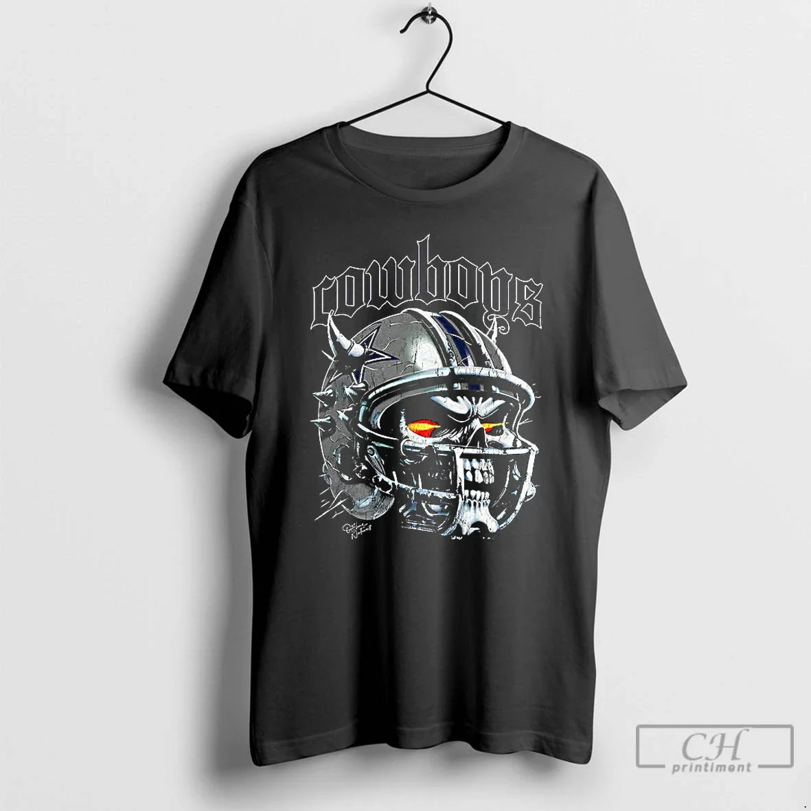 Premium Dallas Cowboys Football Skull Helmet Halloween T Shirts Tank