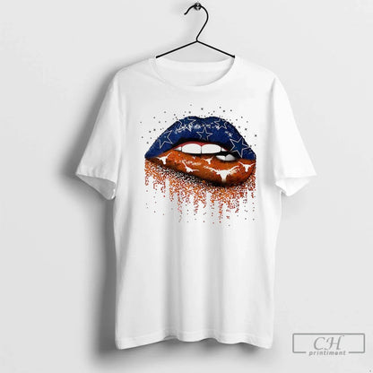 Premium Dallas Cowboys X Texas Longhorns Lips Hoodie Retro Design