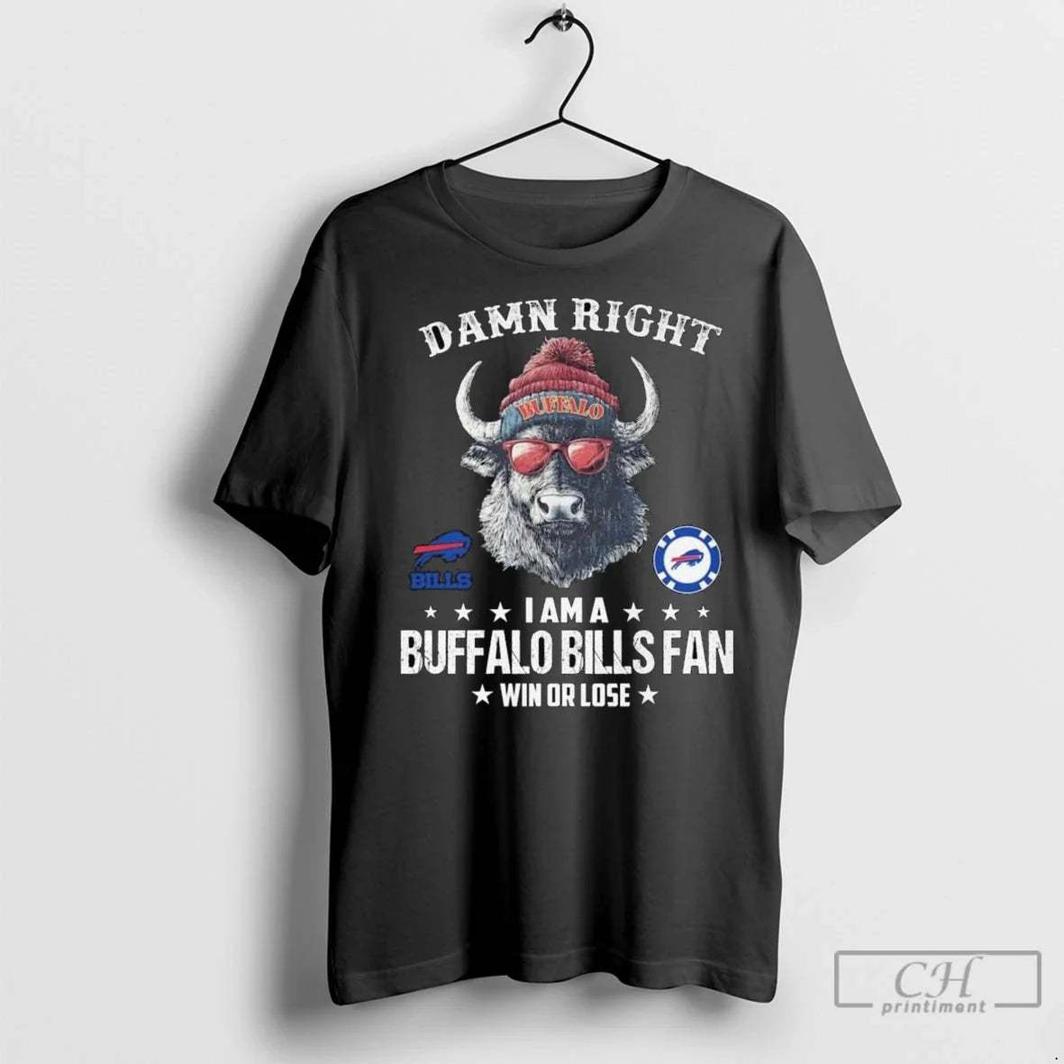 Premium Damn Right I Am Buffalo Bills Win Or Lose Head Mascot 2025