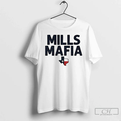 Premium Davis Mills Mafia Houston Texas Flag TShirt Trendy Art