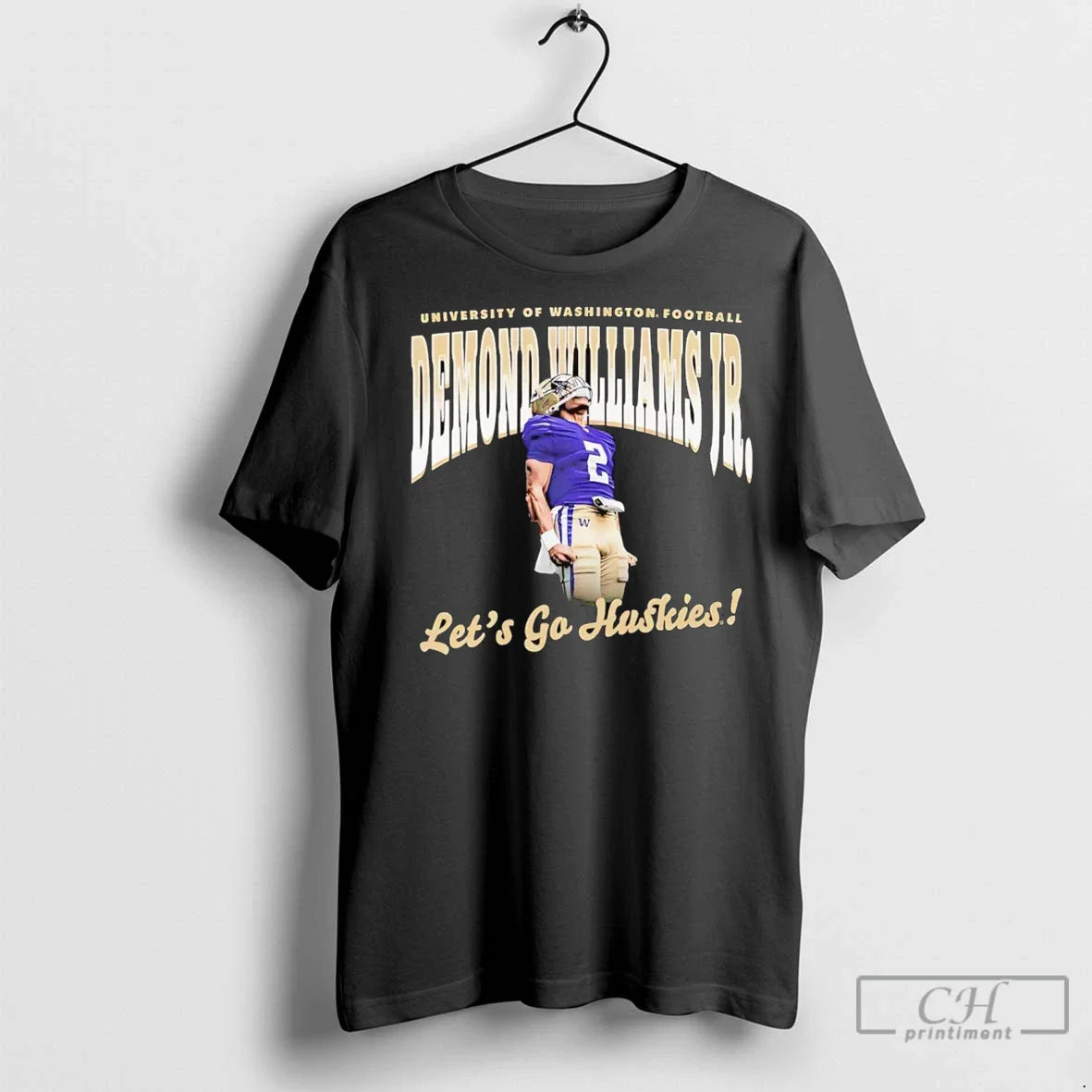 Premium Demond Williams Jr Lets Go Washington Huskies TShirt
