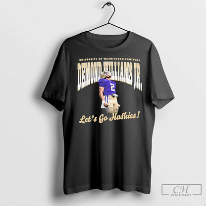 Premium Demond Williams Jr Lets Go Washington Huskies TShirt