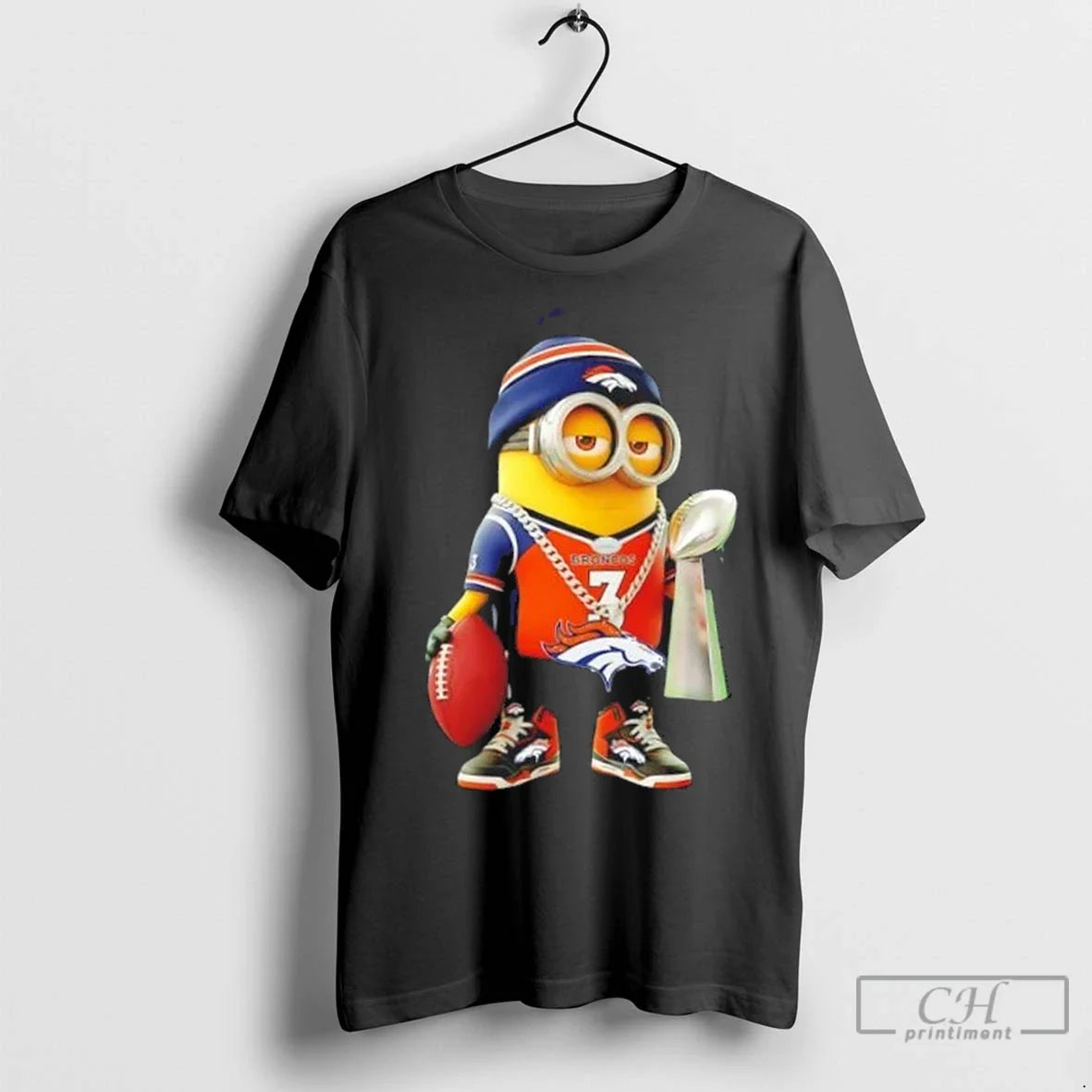 Premium Denver Broncos X Minions Hold Super Bowl Trophy Hoodie