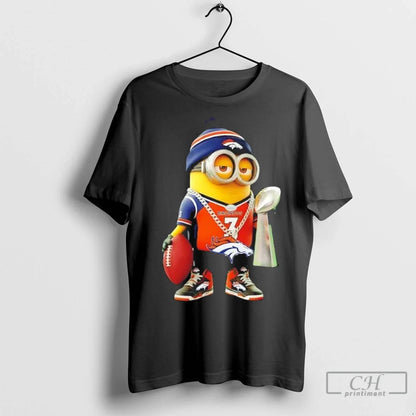 Premium Denver Broncos X Minions Hold Super Bowl Trophy Hoodie