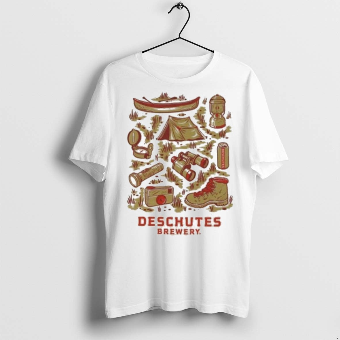 Premium Deschutes Brewery Camp Collage T Shirts Tee Classic Merch