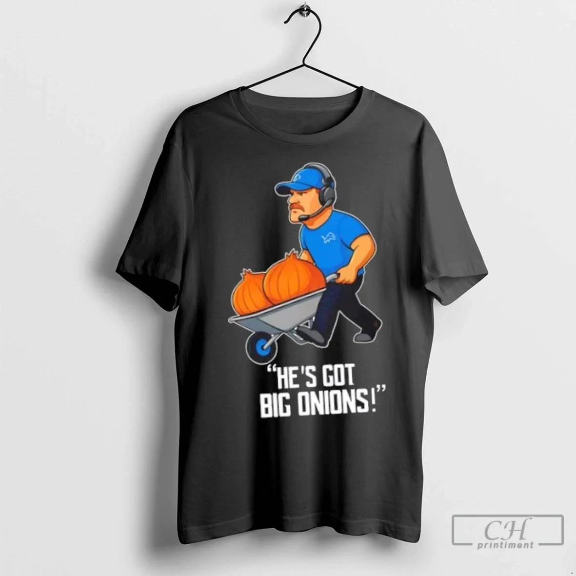 Premium Detroit Lions Dan Campbell Hes Got Big Onions Blue Royal
