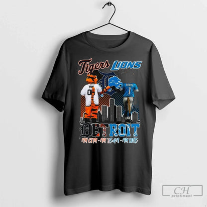 Premium Detroit Tigers And Detroit Lions My City My Team My Life