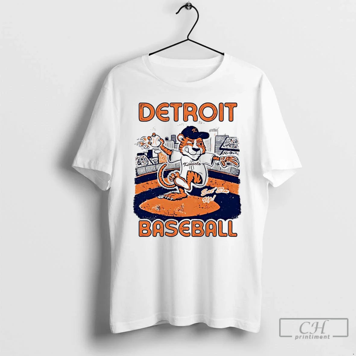 Premium Detroit Tigers Baseball Mascot Eat Em Up T Shirts Tee Unique