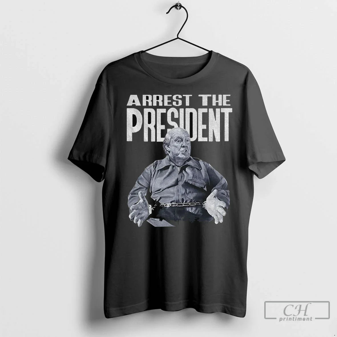 Premium Donald Trump Bald Lock Him Up Illustration Arrest President