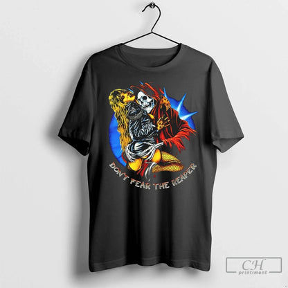 Premium Dont Fear Reaper Blue Oyster Cult Rock Song Skeleton Tank Top