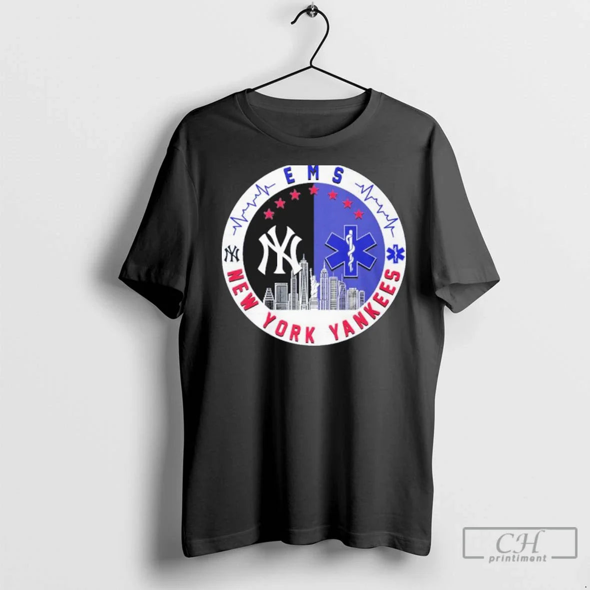 Premium Ems X New York Yankees Skyline Tee Vintage Gift