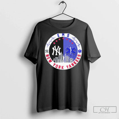 Premium Ems X New York Yankees Skyline Tee Vintage Gift