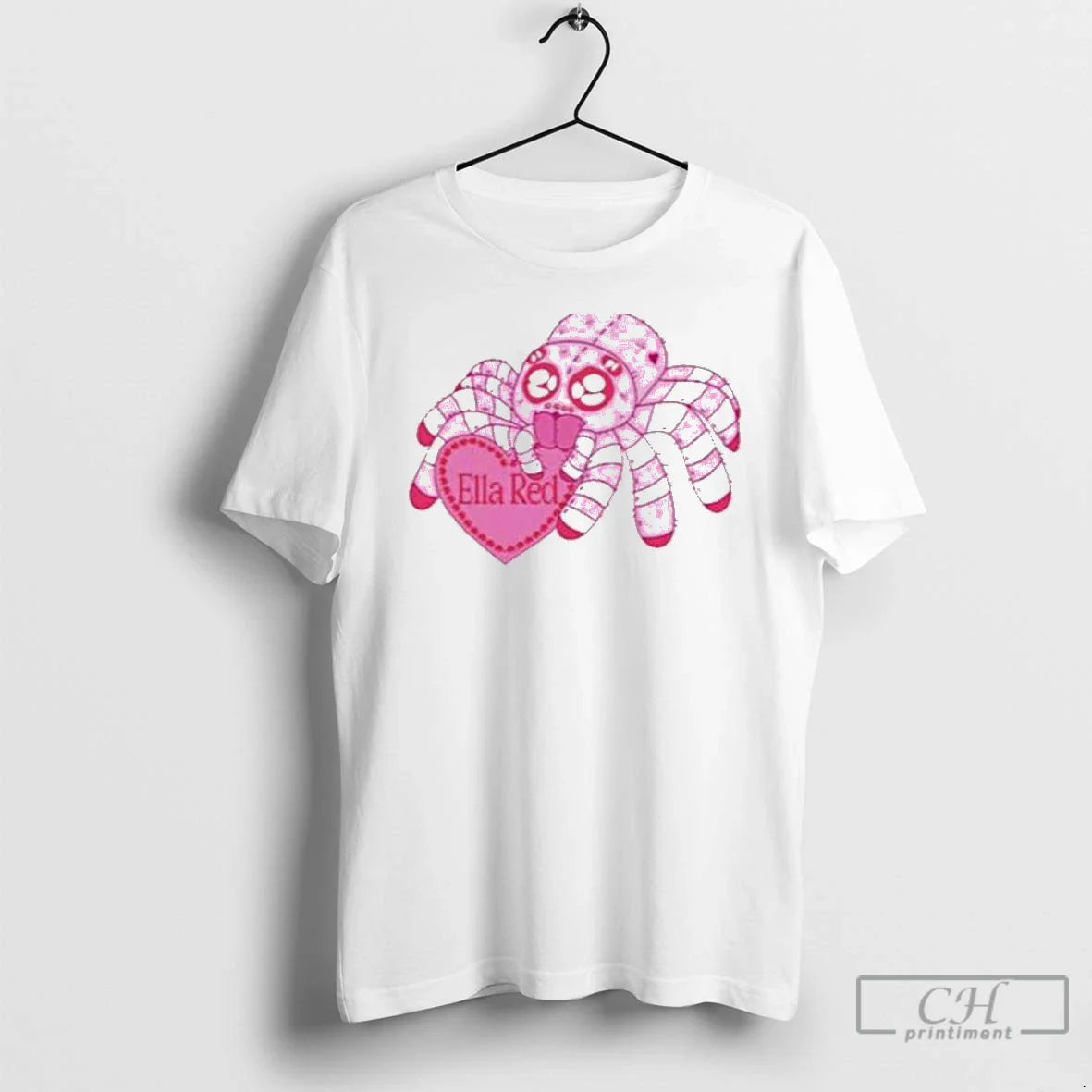 Premium Ella Red Spider TShirt Vintage Fashion