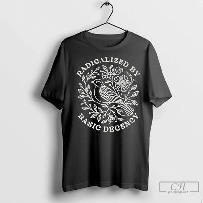 Premium Floral Bird Radicalized Basic Decency Long Sleeve Designer