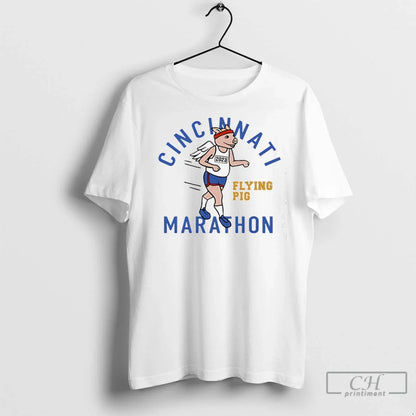 Premium Flying Pig Marathon Running Cincinnati Tank Top Designer Art