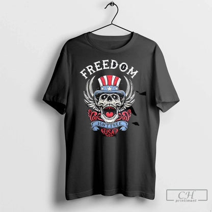 Premium Freedom Isnt Free Usa Skull Tee Exclusive Look