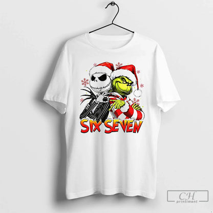 Premium Friends 6 7 Jack Skellington Vs Grinch Tee Designer Gift