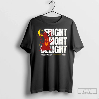 Premium Fright Night Delight Halloween Booo T Shirts Long Sleeve