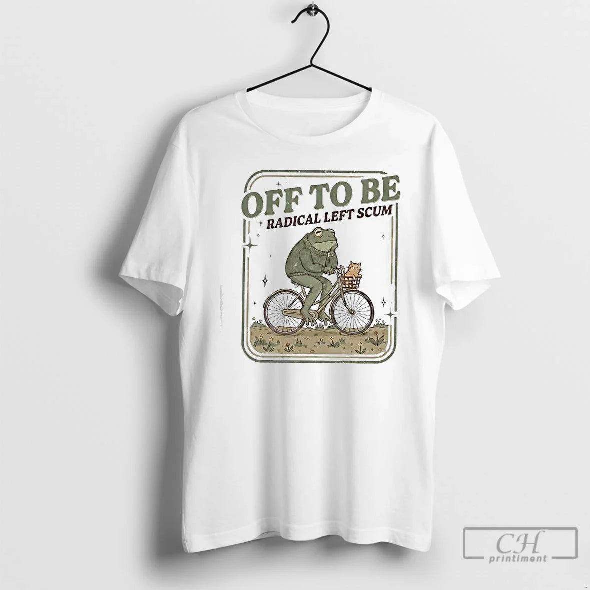 Frog Bicycle Off To Be Radical Left Scum Long Sleeve Trendy Apparel