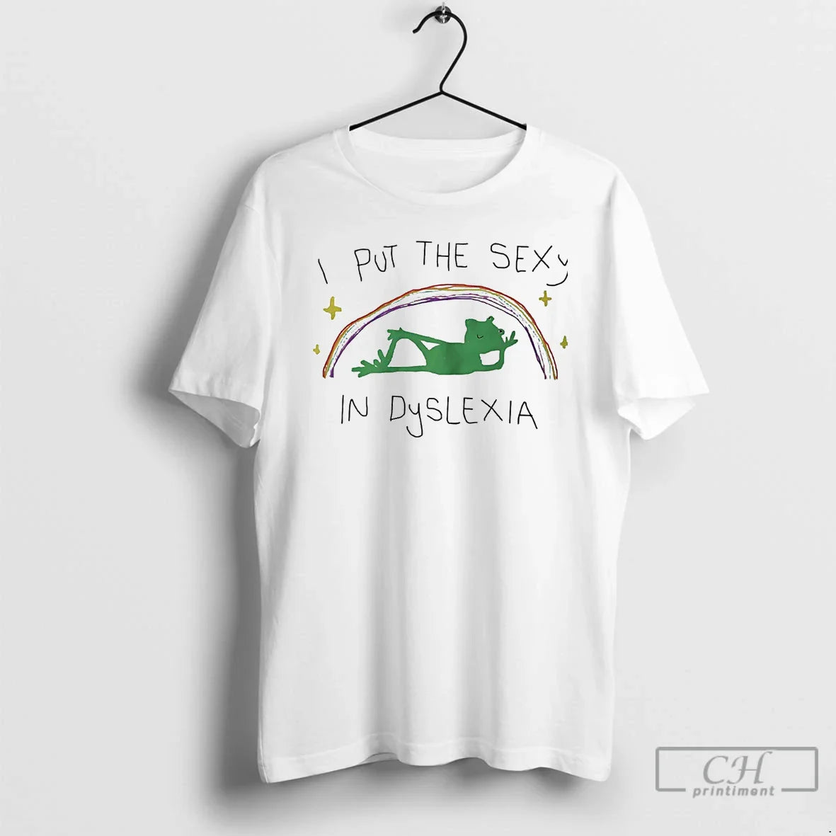 Premium Frog I Put Sexy Dyslexia Rainbow TShirt Designer Outfit