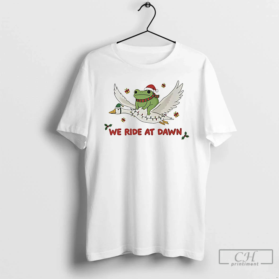 Premium Frog And Goose We Ride Dawn TShirt Designer Apparel