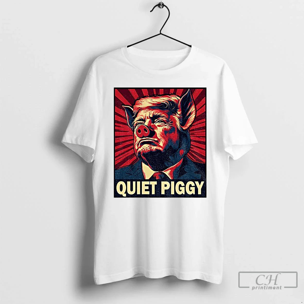 Premium Trump Viral Interview Quiet Quiet Piggy Sweatshirt Vintage