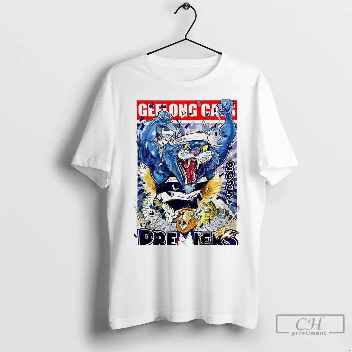 Premium Geelong Cats Afl Premiers 2025 Masot TShirt Authentic Outfit