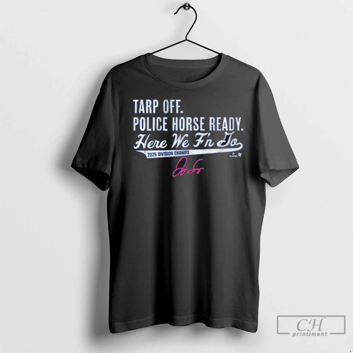 Premium George Springer Tarp Off Police Horse Ready Tee Elegant