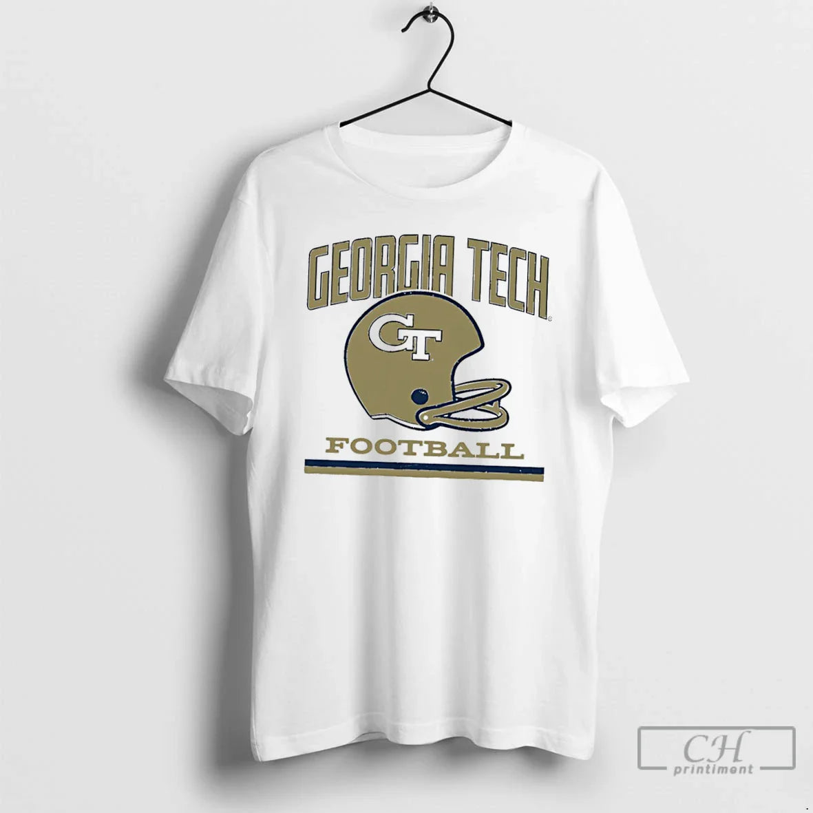 Premium Georgia Tech Football Helmet Long Sleeve Authentic Apparel