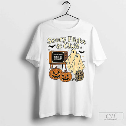 Premium Ghost Scary Flicks And Chill Halloween Ceramic Ceramic And
